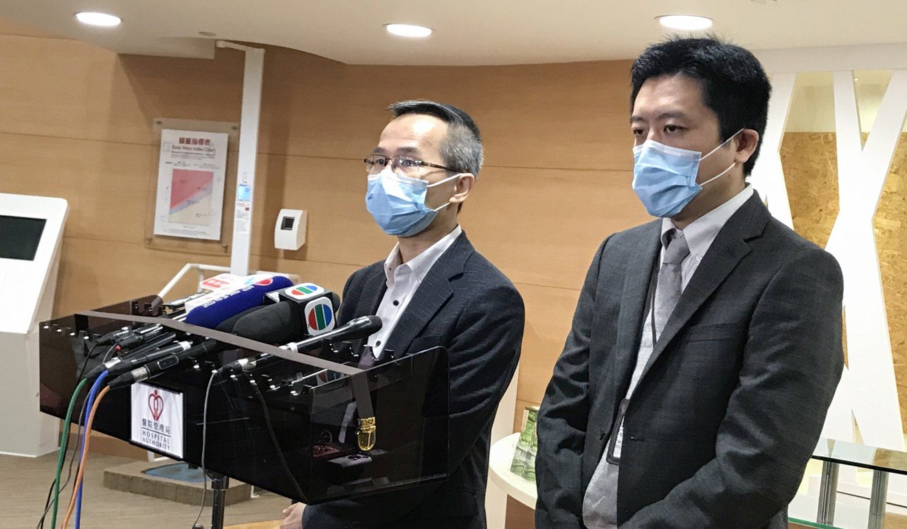 Dr Owen Tsang (left) with Dr Dominic So, chief of service of the intensive care unit at Princess Margaret Hospital. Photo: Elizabeth Cheung