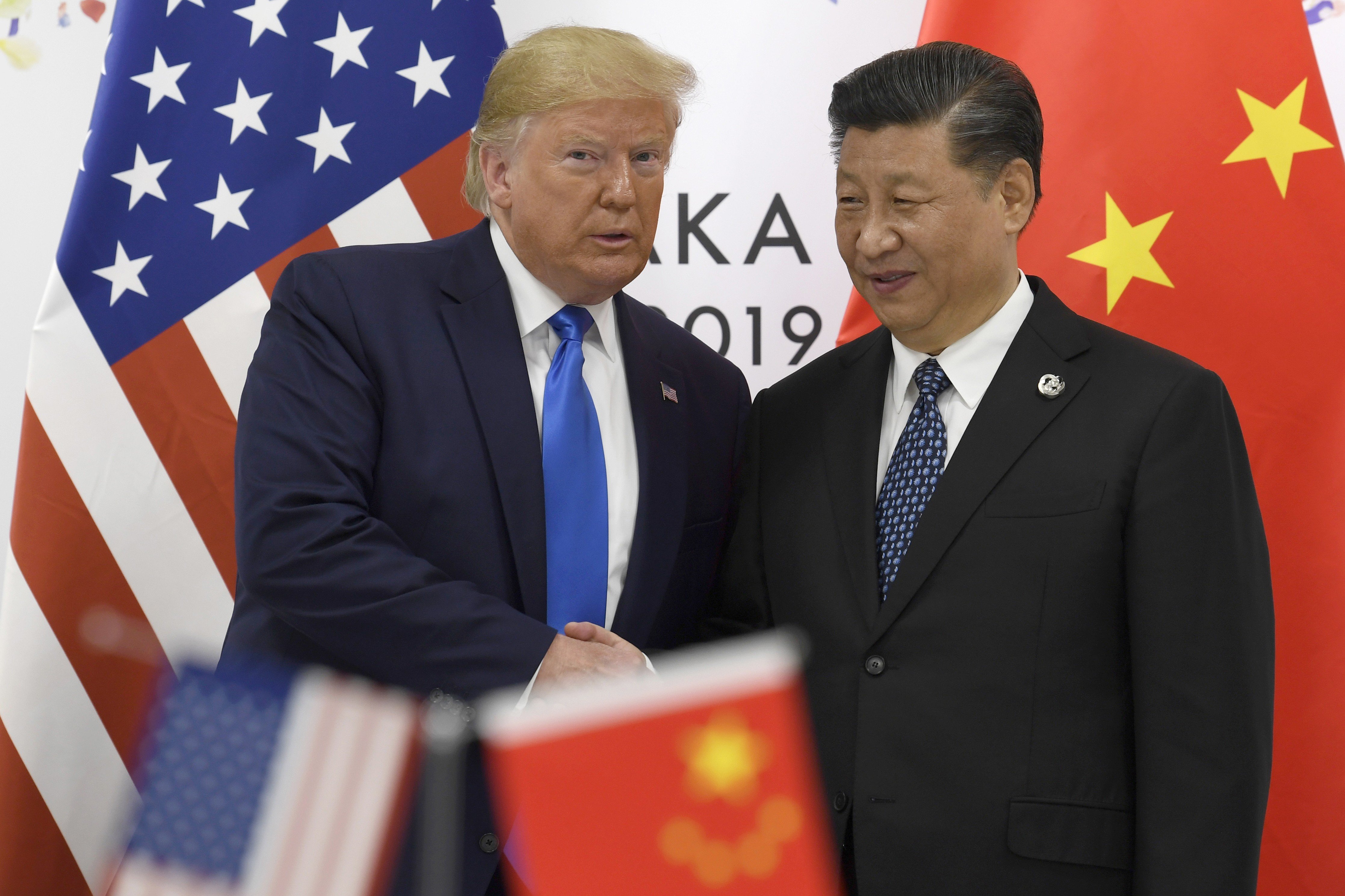 US President Donald Trump and Chinese President Xi Jinping meet on the sidelines of the G20 summit in Osaka, Japan, on June 29, 2019. File photo: AP