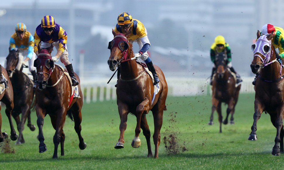 Styling City salutes at Sha Tin in December 2018, his most recent win.