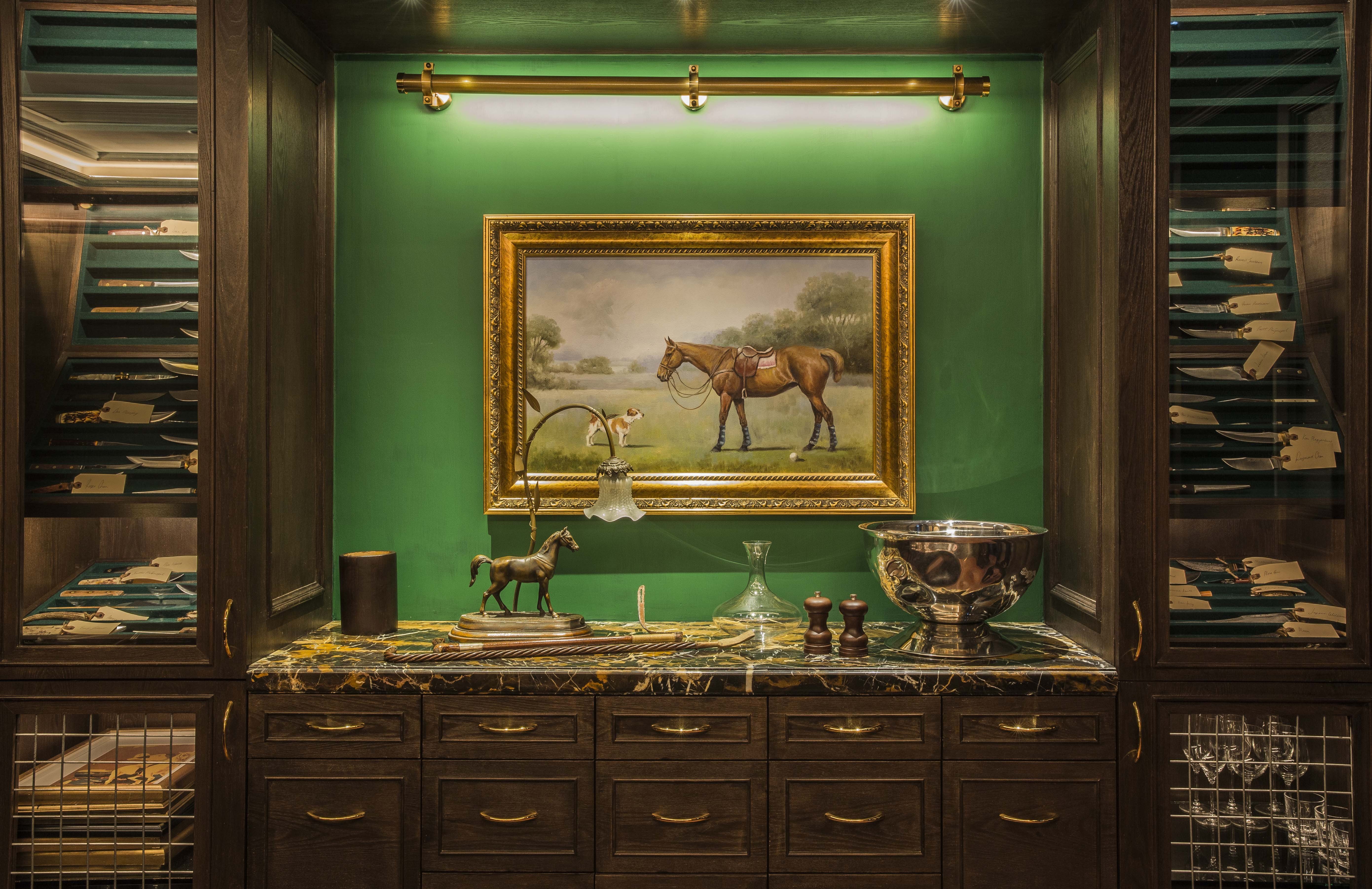 Buenos Aires Polo Club’s private room features equestrian antiques and paintings. Photos: handouts