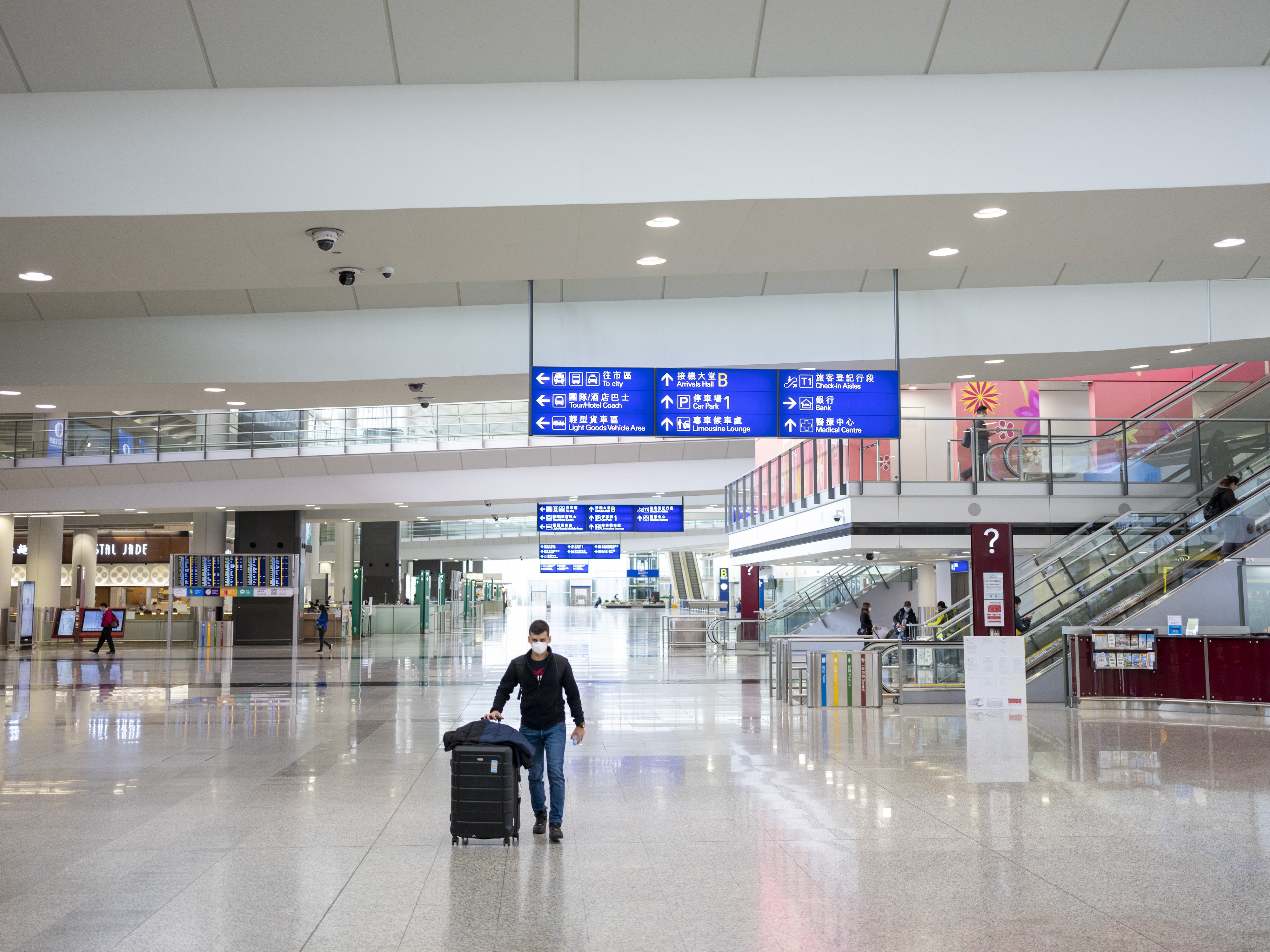 Some travellers at the airport declared that they had symptoms. Photo: Bloomberg