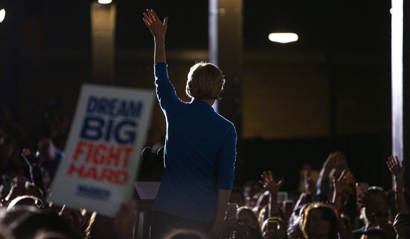 US Senator Elizabeth Warren’s decision to quit the presidential race has triggered a new round of debate on the “electability” of a woman candidate. Photo: AFP