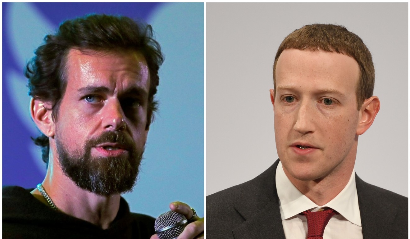 Twitter CEO Jack Dorsey and Mark Zuckerberg have a rivalry that has grown worse over the last few years. Photo: DPA, Reuters
