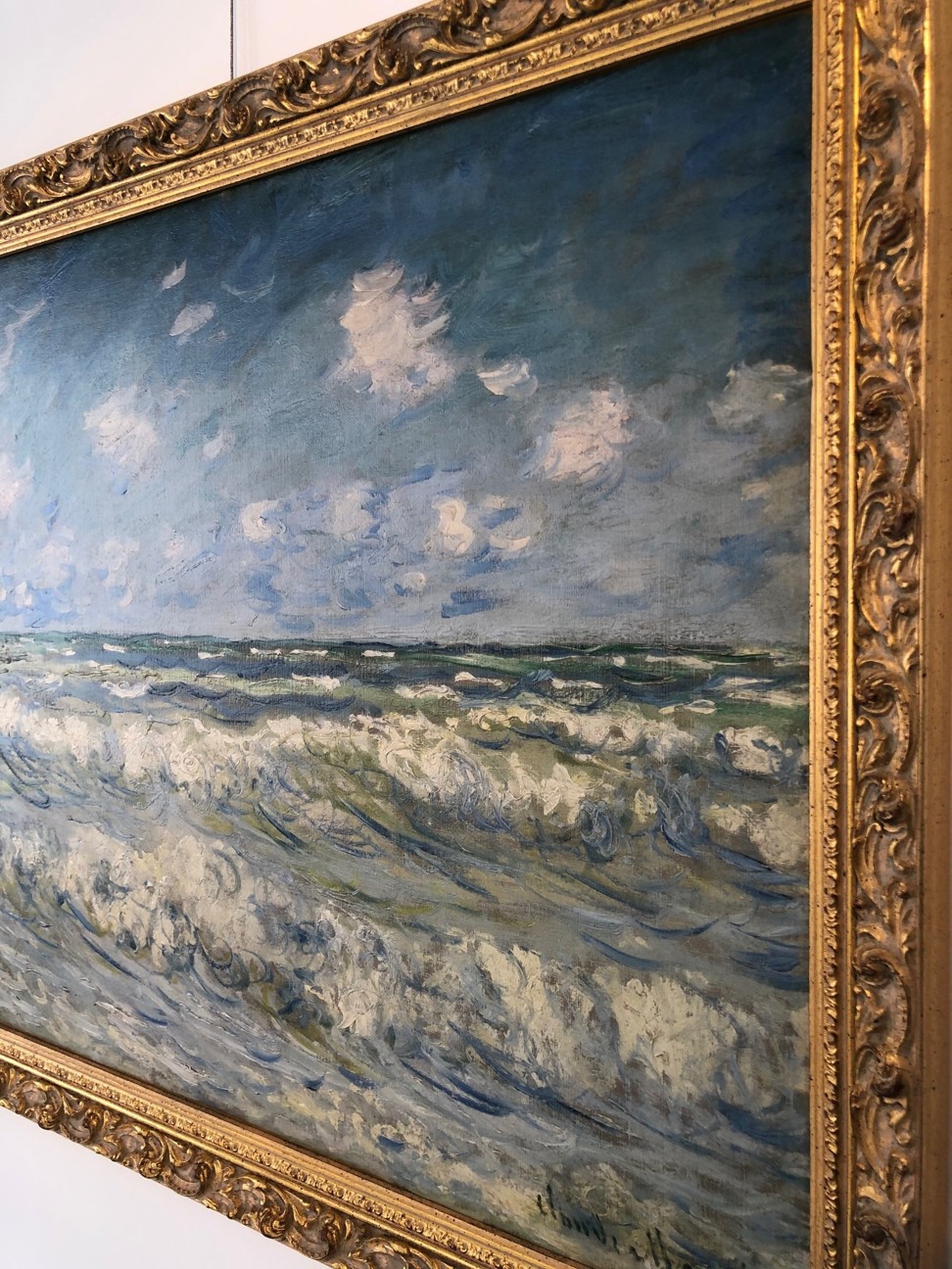 A 3D replica of Monet’s A Stormy Sea (1864) at the Metropolis Museum in Wong Chuk Hang. Photo: Christina Ko