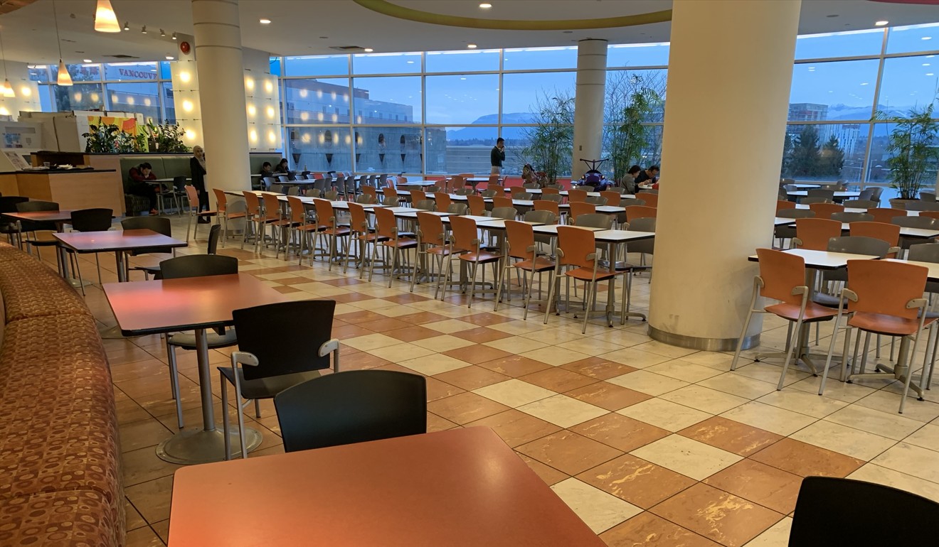 The near-empty food court of the Aberdeen Centre mall in Richmond British Columbia, at 5.30pm on February 22. Before fears about the Covid-19 pandemic, the food court was packed most evenings. Photo: Ian Young