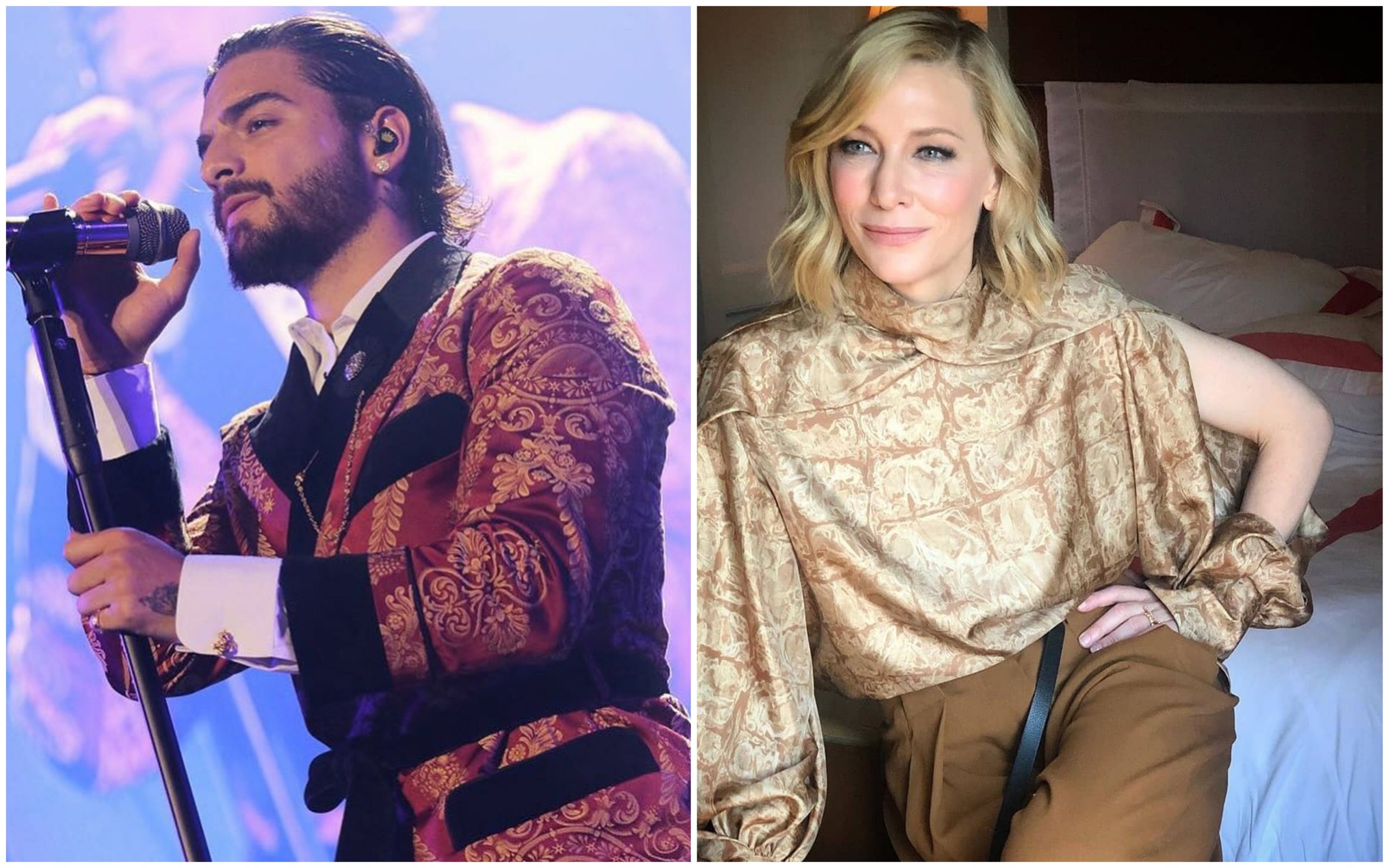 Maluma and Cate Blanchett are among the trendsetters introducing intricate jacquard prints and paisley prints this spring/summer. Photos: Instagram