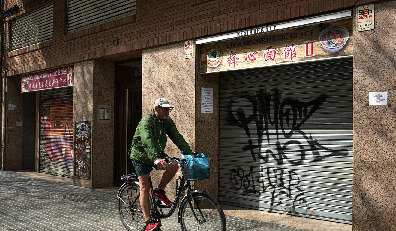 Chinese in Spain and coronavirus Most Chinese-run businesses in Spain have been closed since the end of February, weeks before the country went into lockdown because of the new coronavirus. Photo: Antolin Avezuela