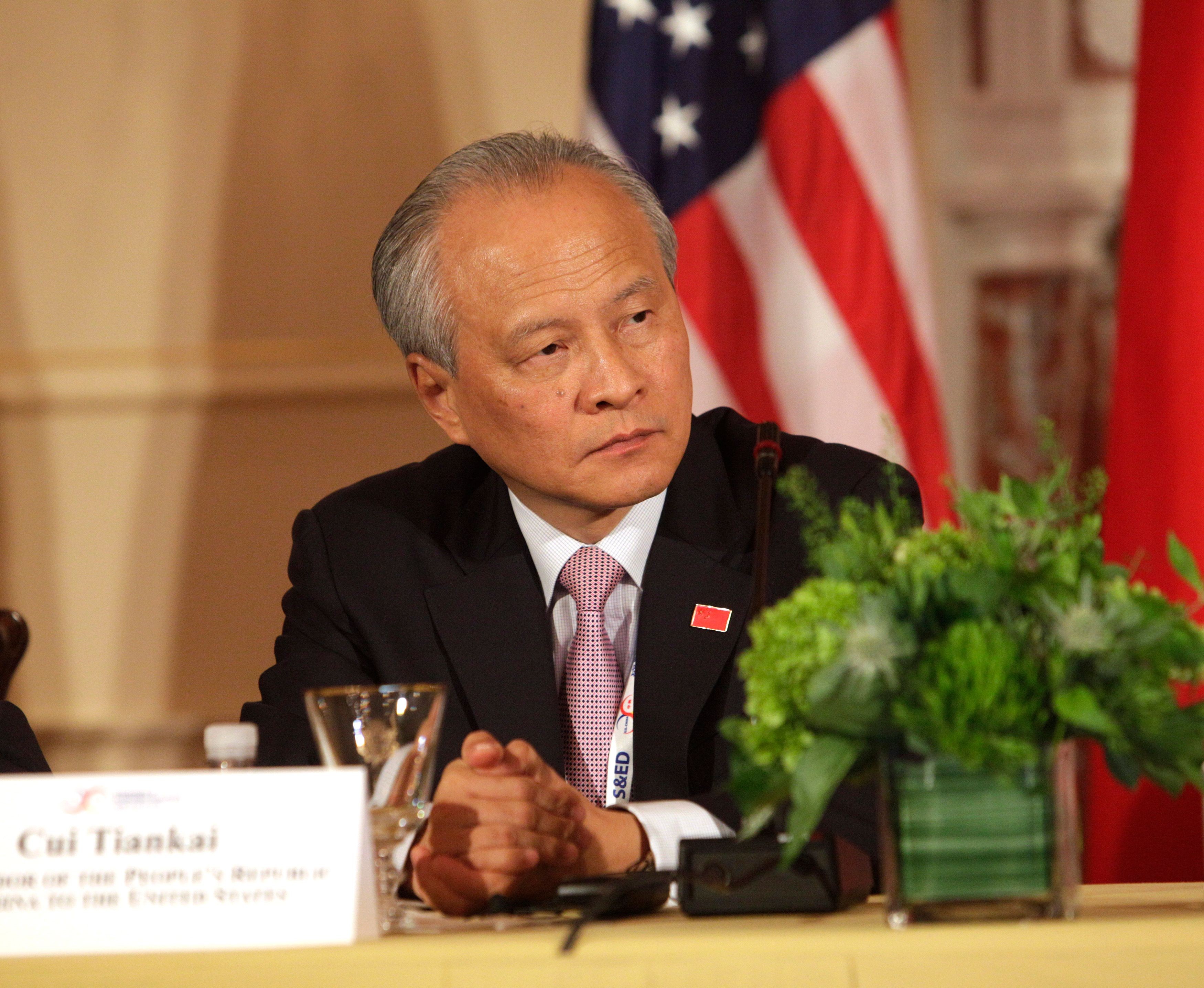 Cui Tiankai was summoned by Washington after other Chinese officials tweeted the conspiracy theory. Photo: AFP