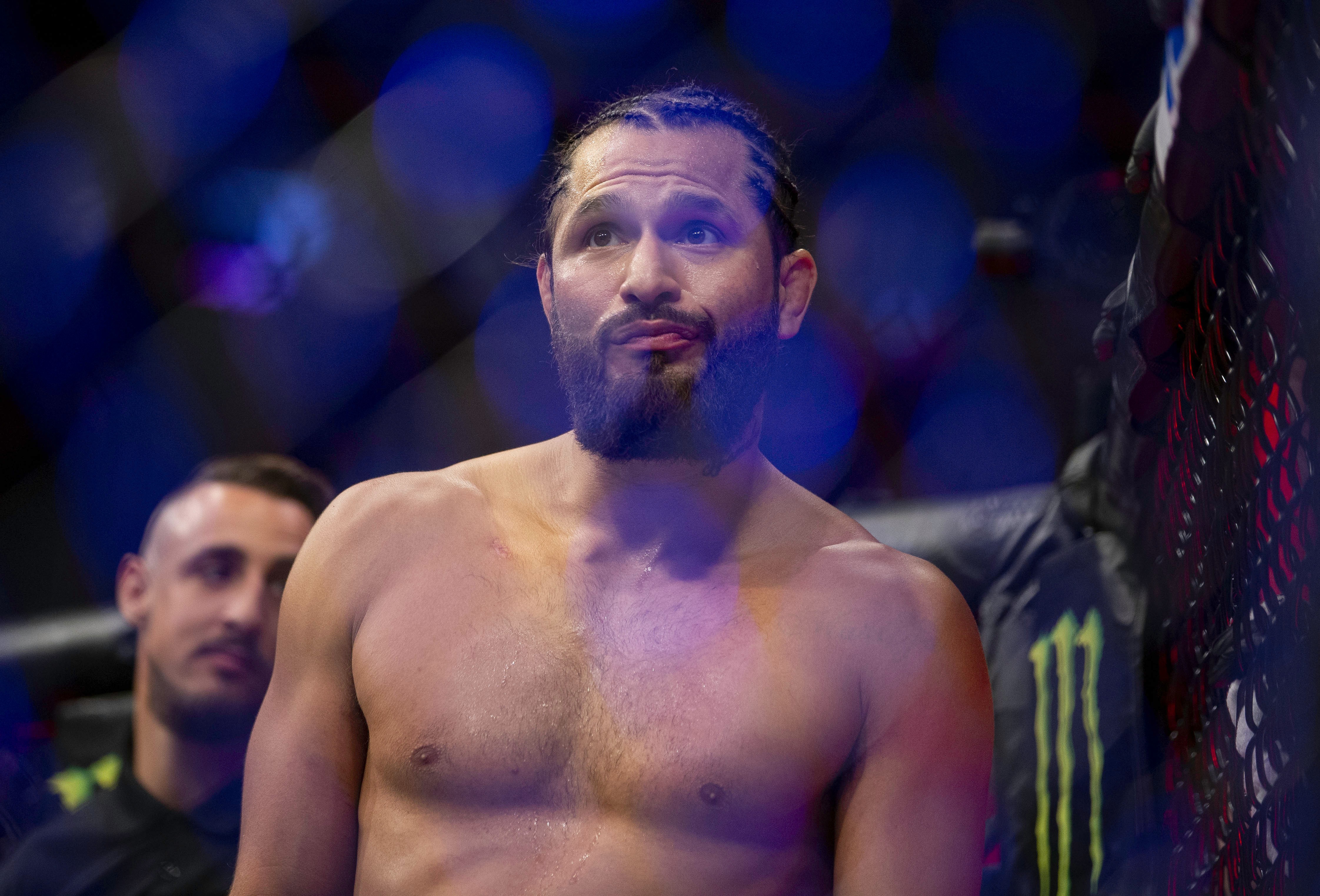 Jorge Masvidal after his knockout victory against Ben Askren at UFC 239 in Las Vegas in 2019. Photo: AP
