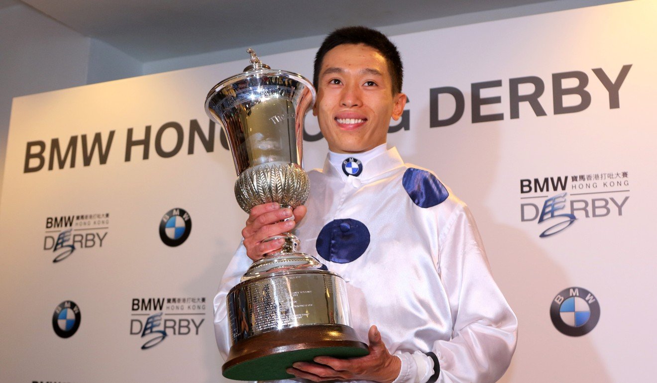 Vincent Ho with the Hong Kong Derby trophy.