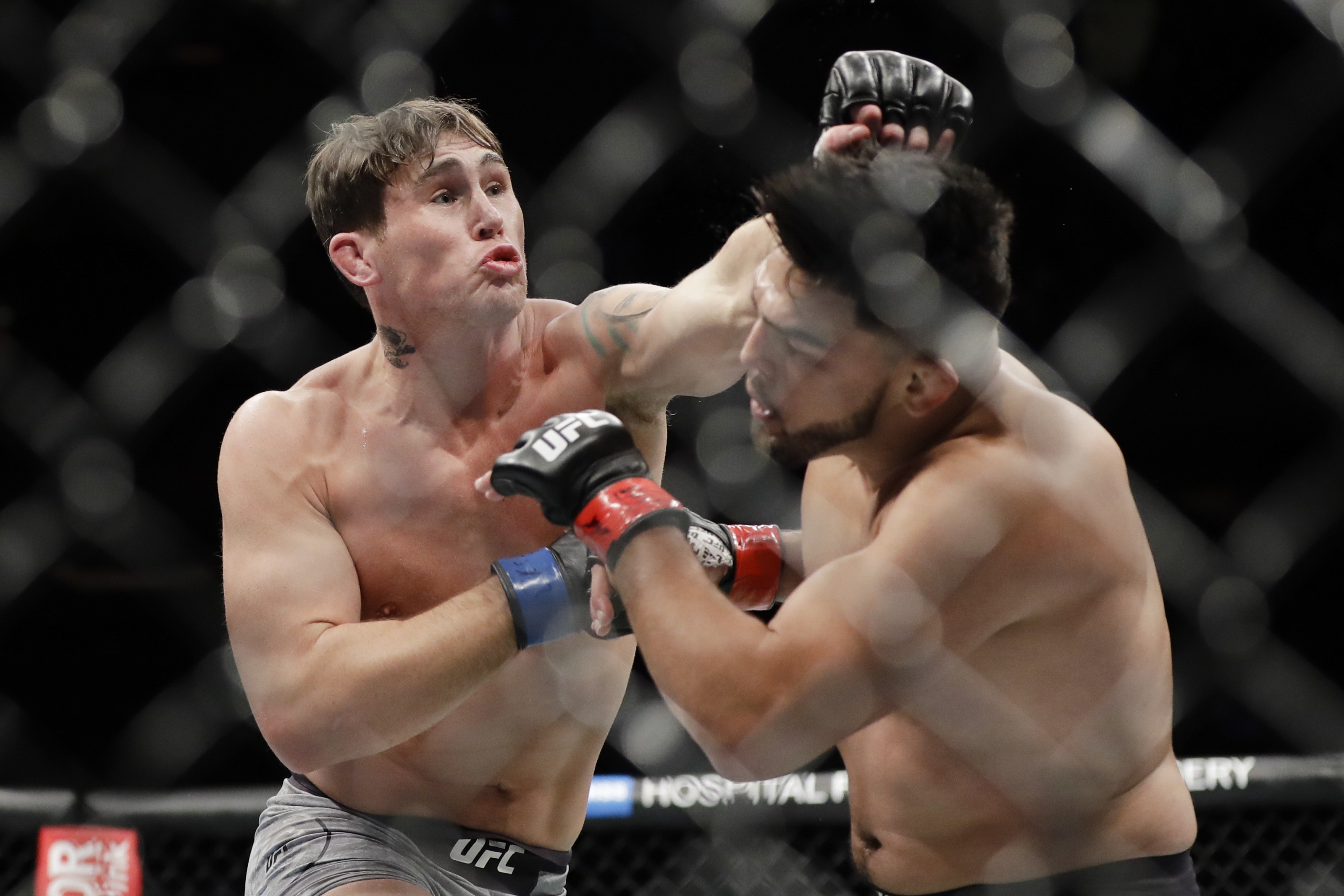 Britain's Darren Till punches Kelvin Gastelum during his split decision win at UFC 244 in November last year. Photo: AP