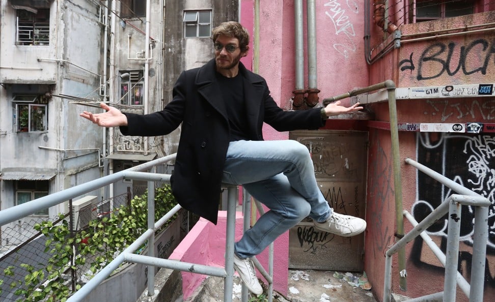 The Hong Kong actor, known as the ‘go-to gweilo’, relaxes in Central. Photo: Jonathan Wong