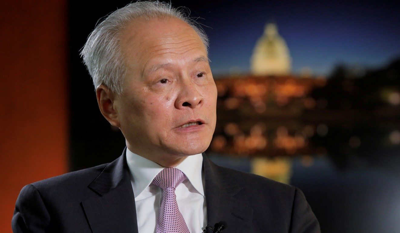 China's ambassador to the United States, Cui Tiankai, distanced himself from the volley of accusations by urging that scientists be allowed to continue their work to stop the virus. Photo: Reuters