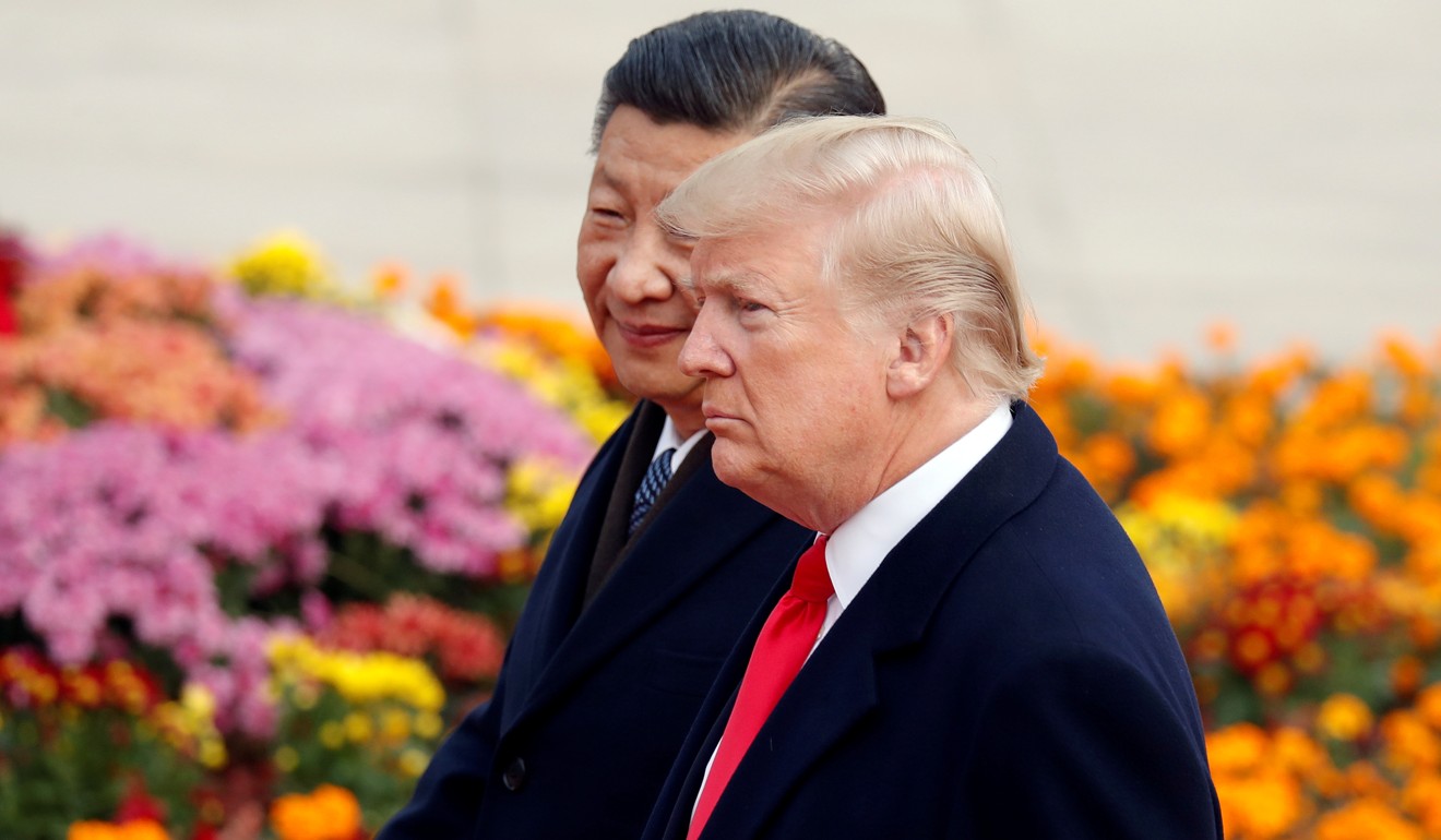 US President Donald Trump and China's president, Xi Jinping, in Beijing in November 2017. Photo: Reuters