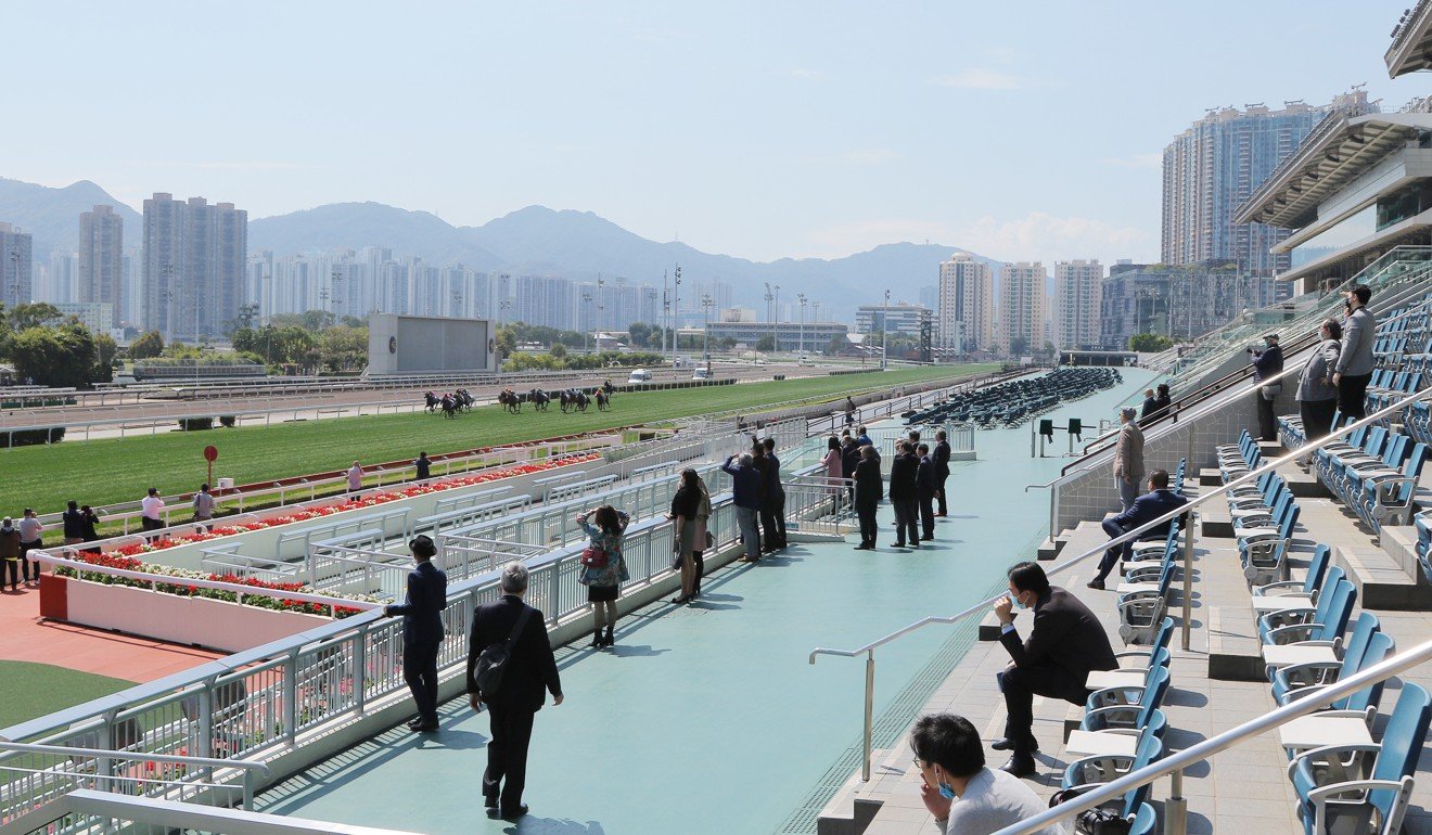 A small crowd watch on at Sha Tin.