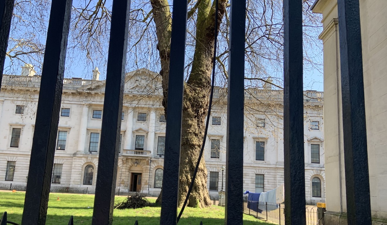 The grass courtyard at the old Royal Mint building in London is thought to still contain the remains of dozens if not hundreds of plague victims. Photo: Hilary Clarke