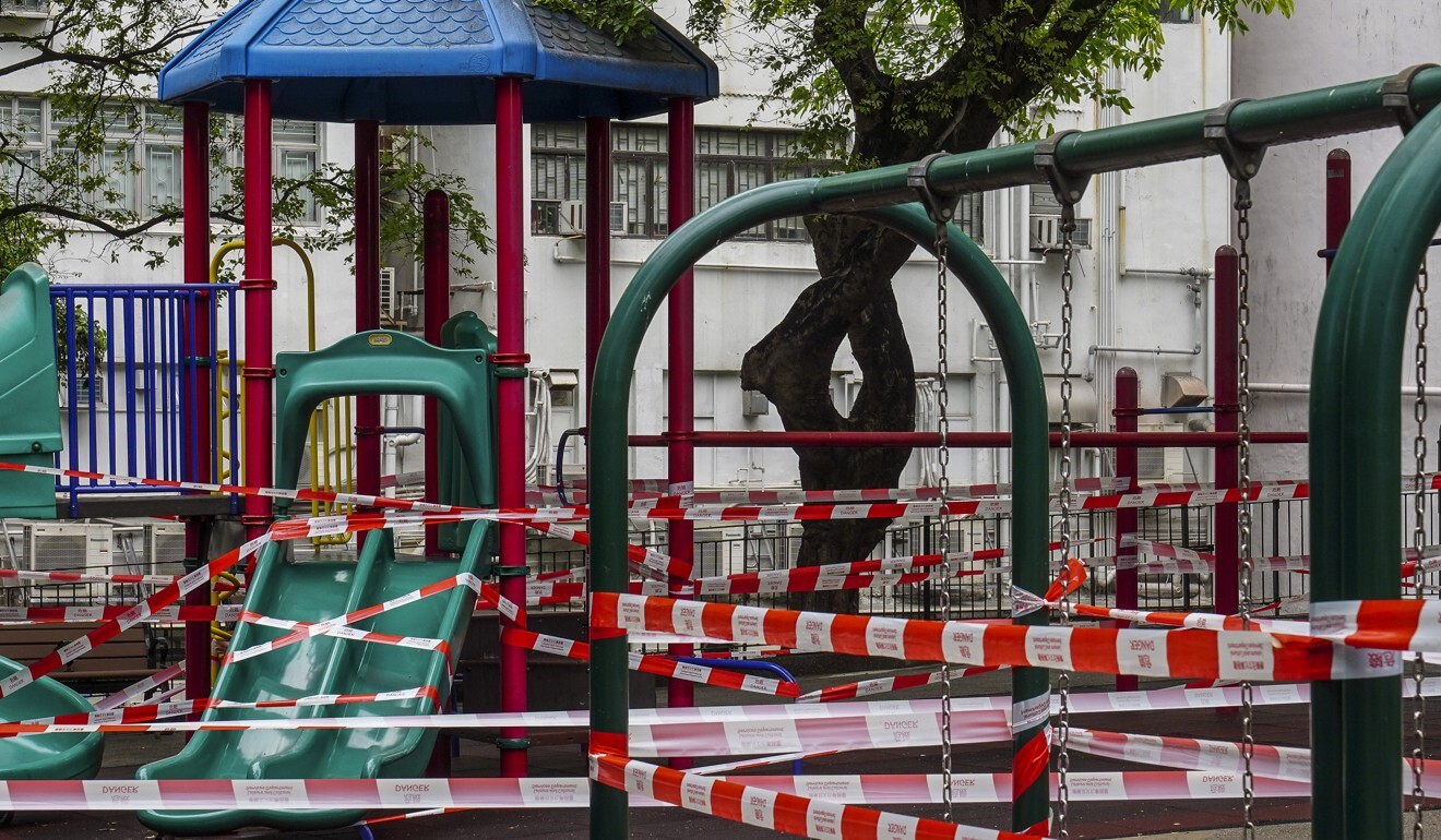 A playground in Jordan has been temporarily closed. Photo: Sam Tsang