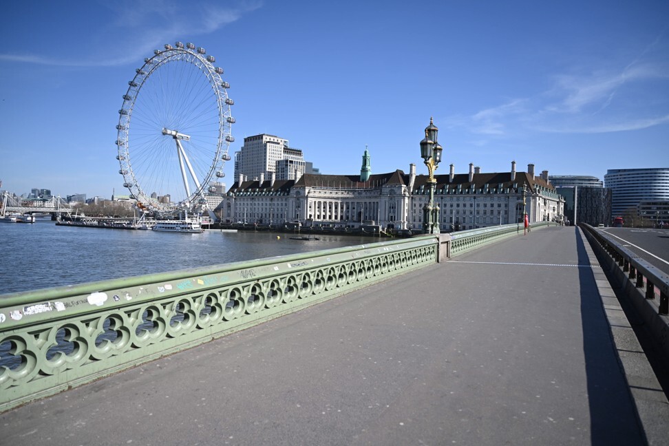 A deserted Westminster Bridge in London on March 24. Photo: EPA-EFE