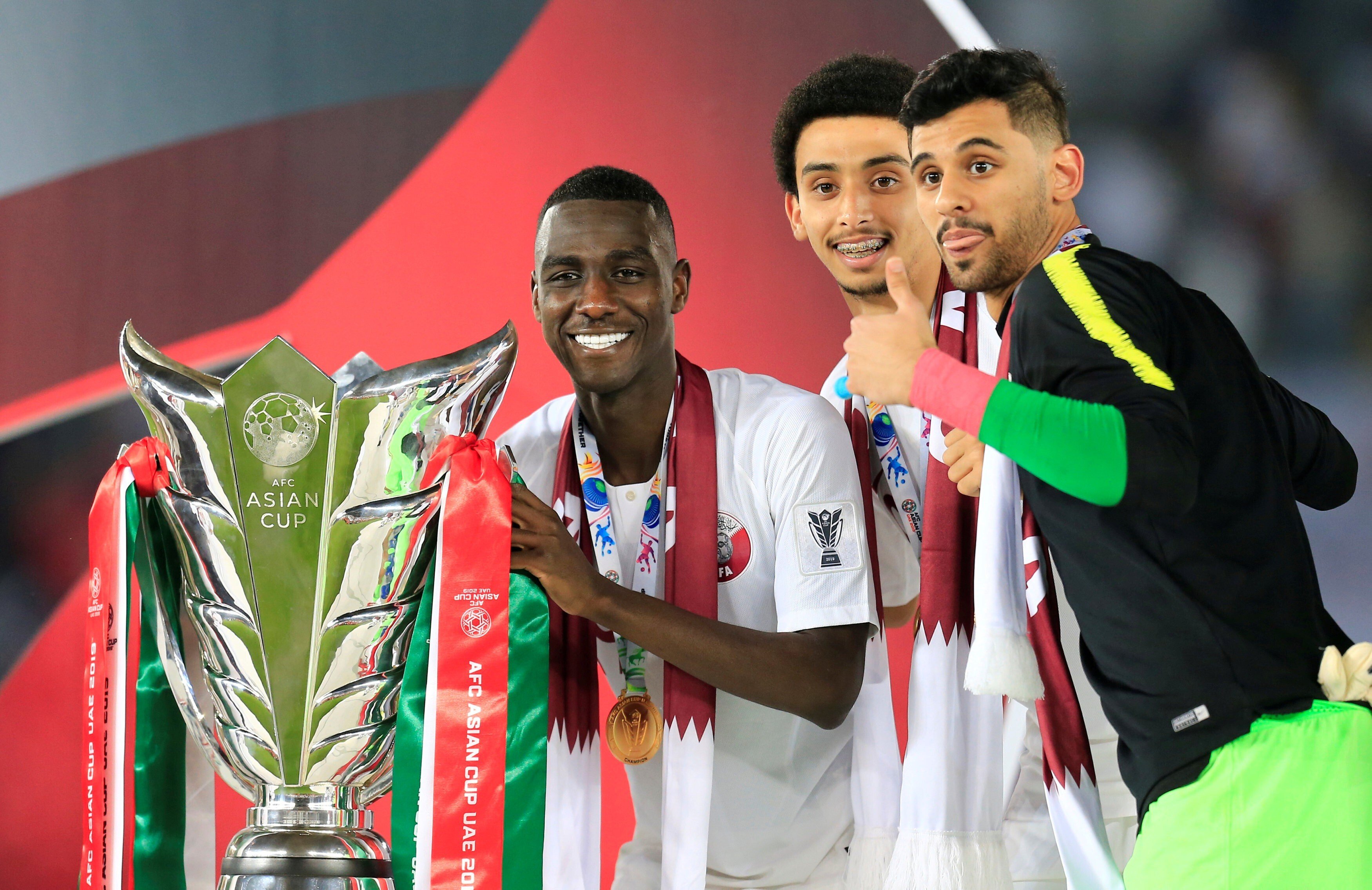 Qatar celebrate winning the 2019 AFC Asian Cup. Photo: Reuters