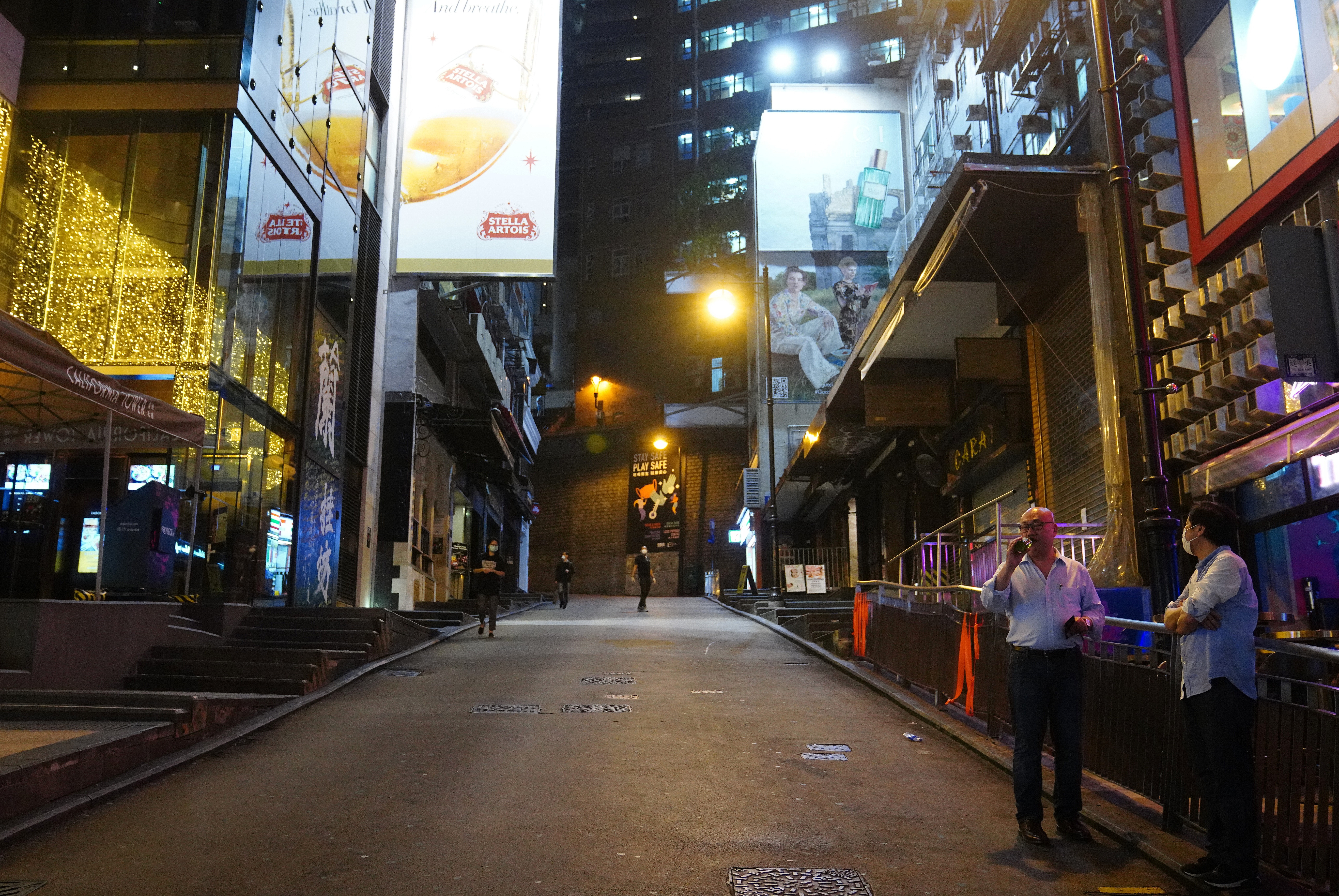 Bars and pubs in areas such as Lan Kwai Fong will have to close under a new order from the government designed to stop Covid-19’s spread. Photo: Sam Tsang