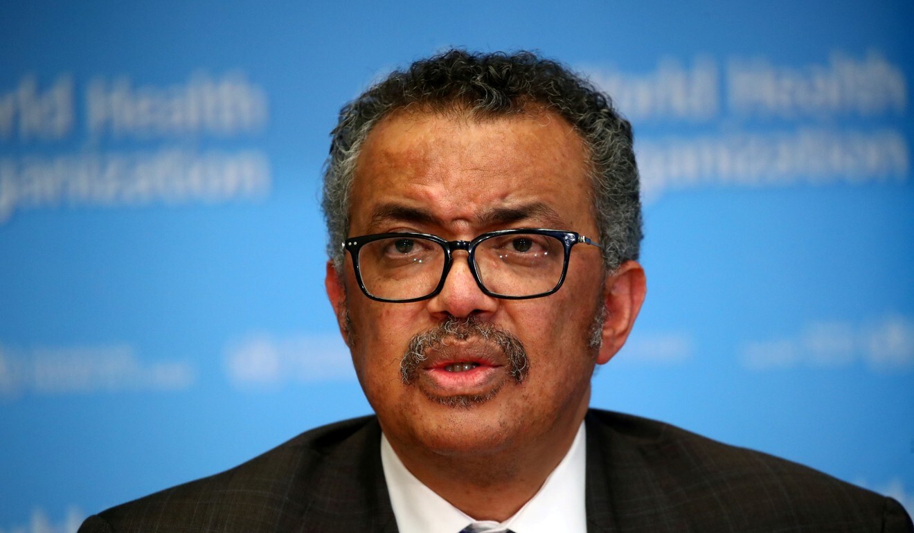 WHO Director General Tedros Adhanom Ghebreyesus speaks during a Covid-19 news conference in Geneva, Switzerland, in February. Photo: Reuters