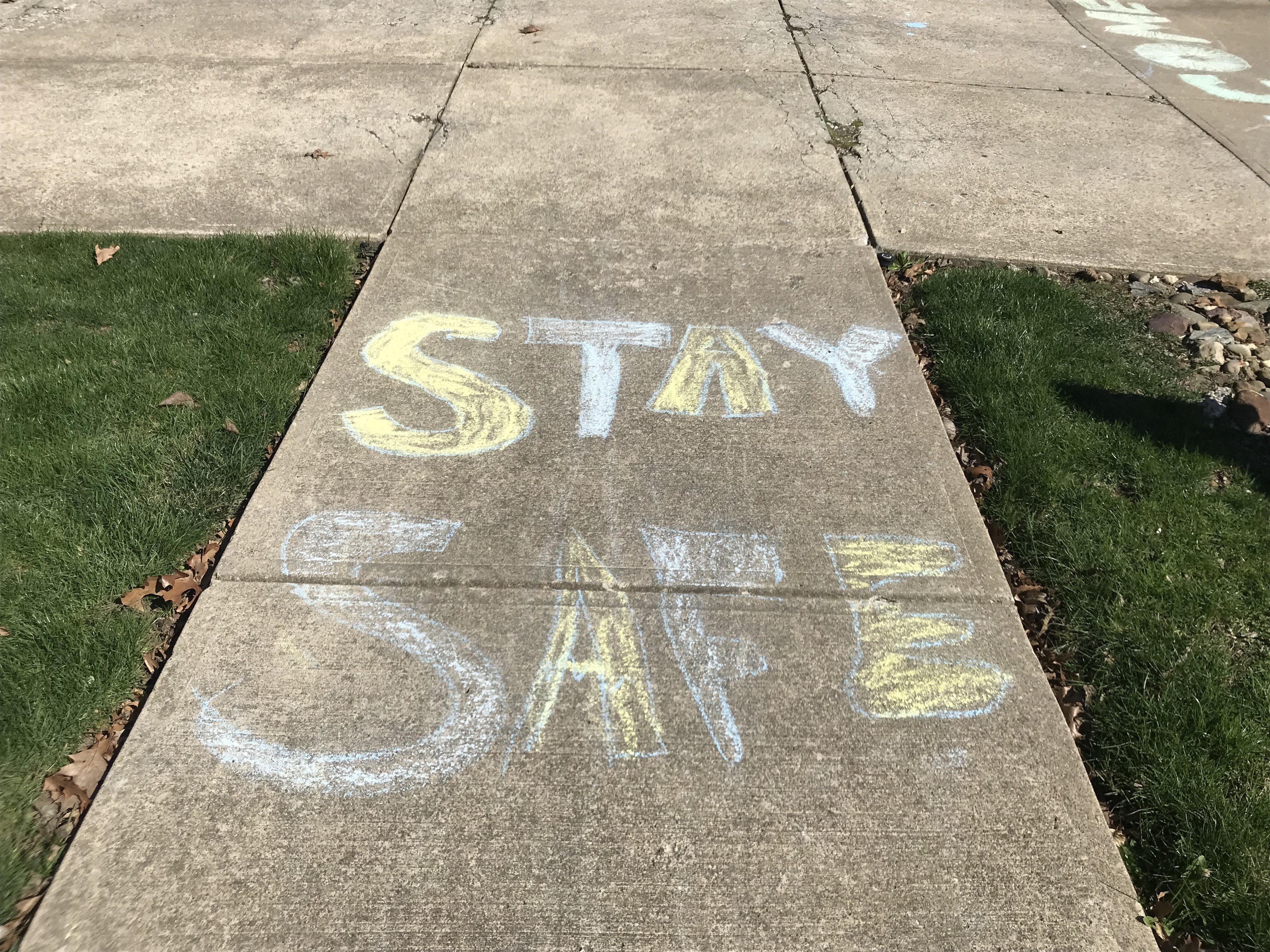 A sign of the times scrawled on a suburban Cleveland suburb by out-of-school kids. Photo: Paul Zach