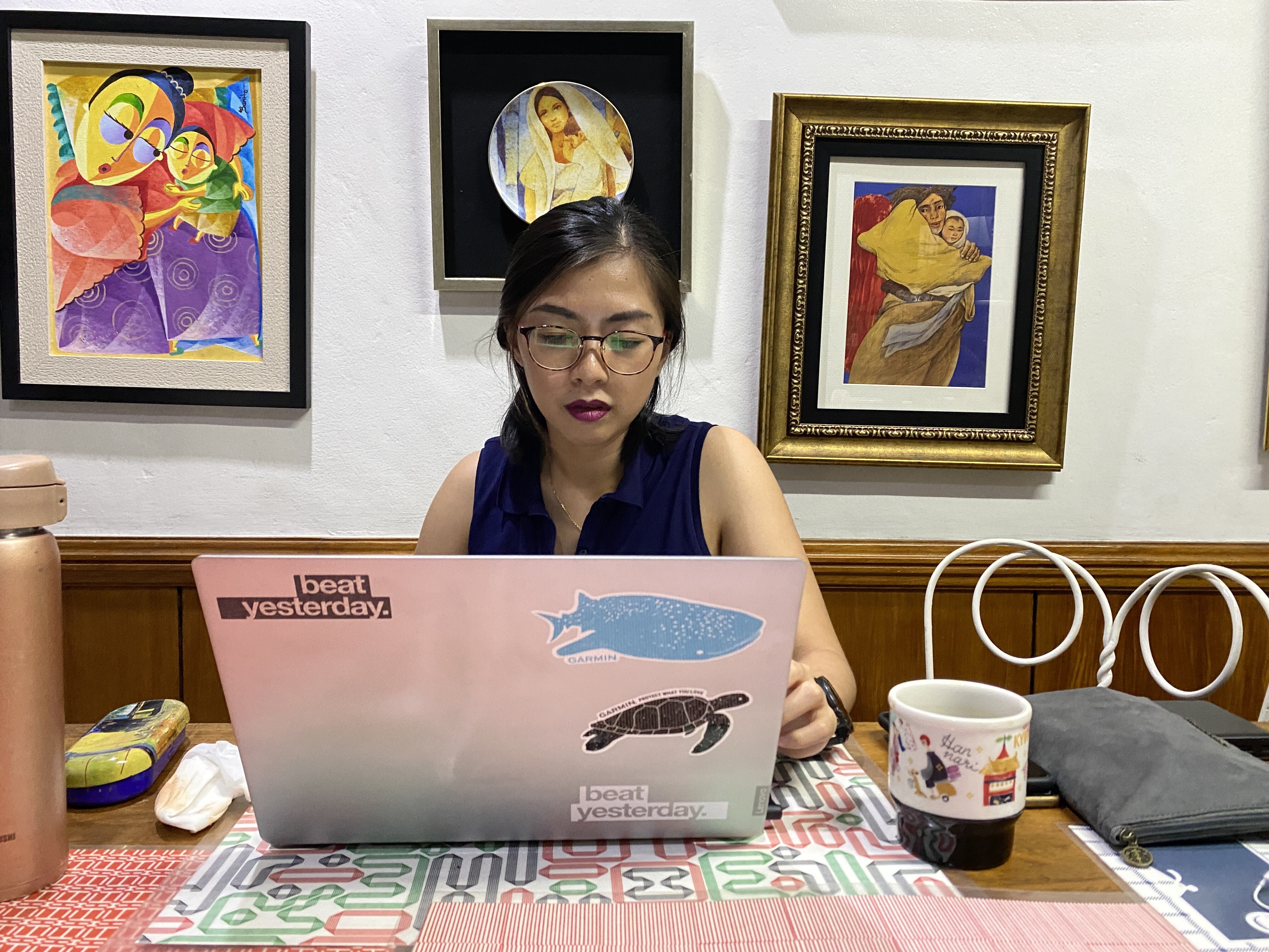 Like millions of other office workers across the world, Abigail Bautist has been forced to work from home as governments across the region impose lockdowns and quarantines to prevent the spread of the novel coronavirus. Photo: Handout