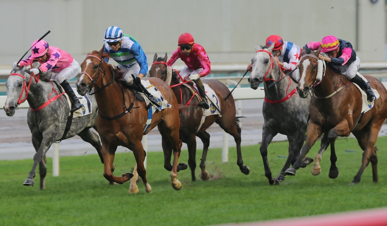 Voyage Warrior withstands the chasers to salute at Sha Tin.