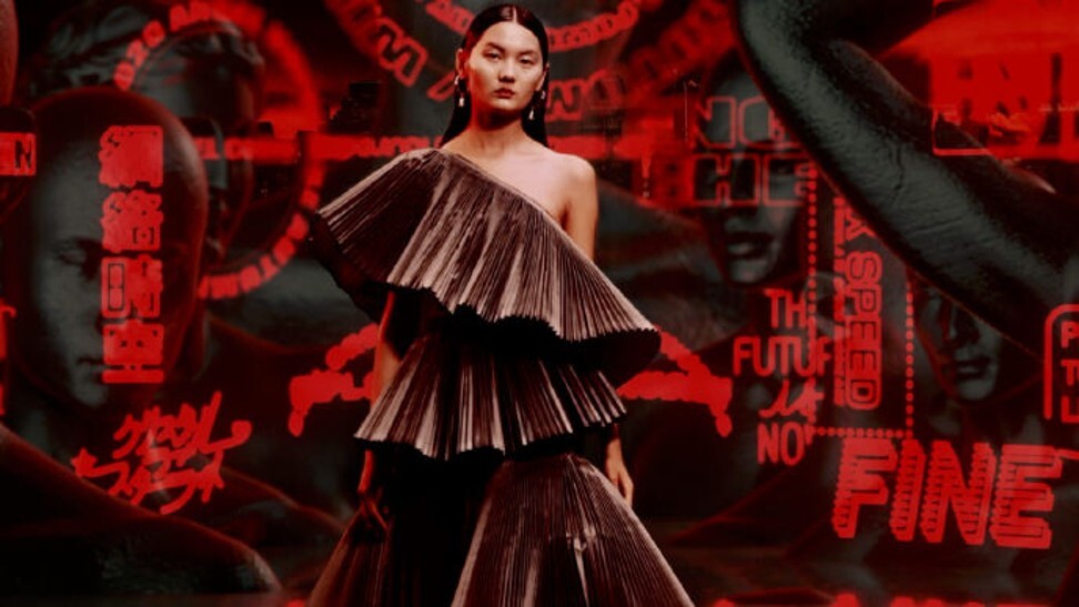 Angel Chen recreated her fashion show’s design elements with computer graphic animations. Photo: Weibo