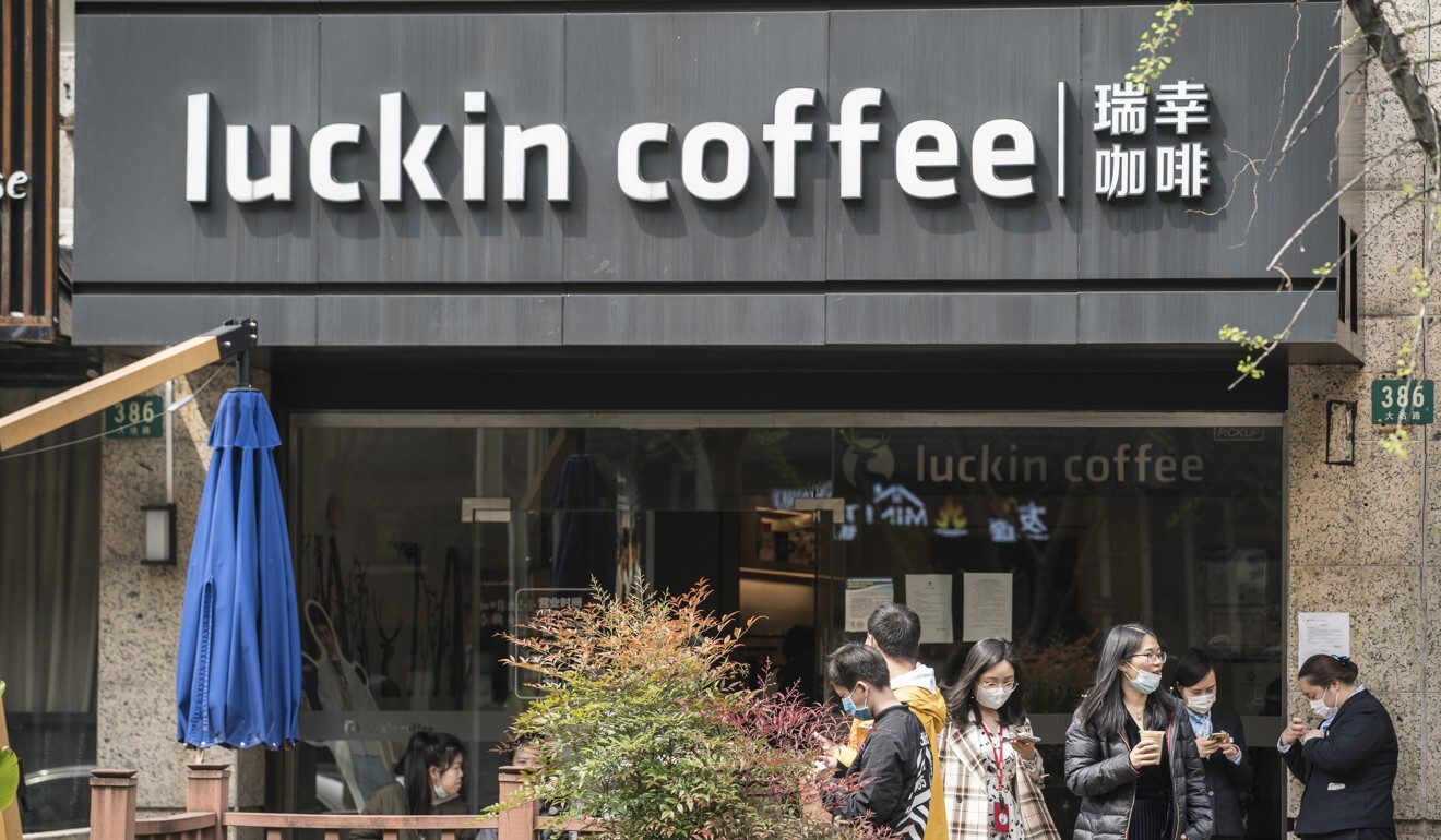 Luckin Coffee is considered a rival to Starbucks in China. Photo: Bloomberg