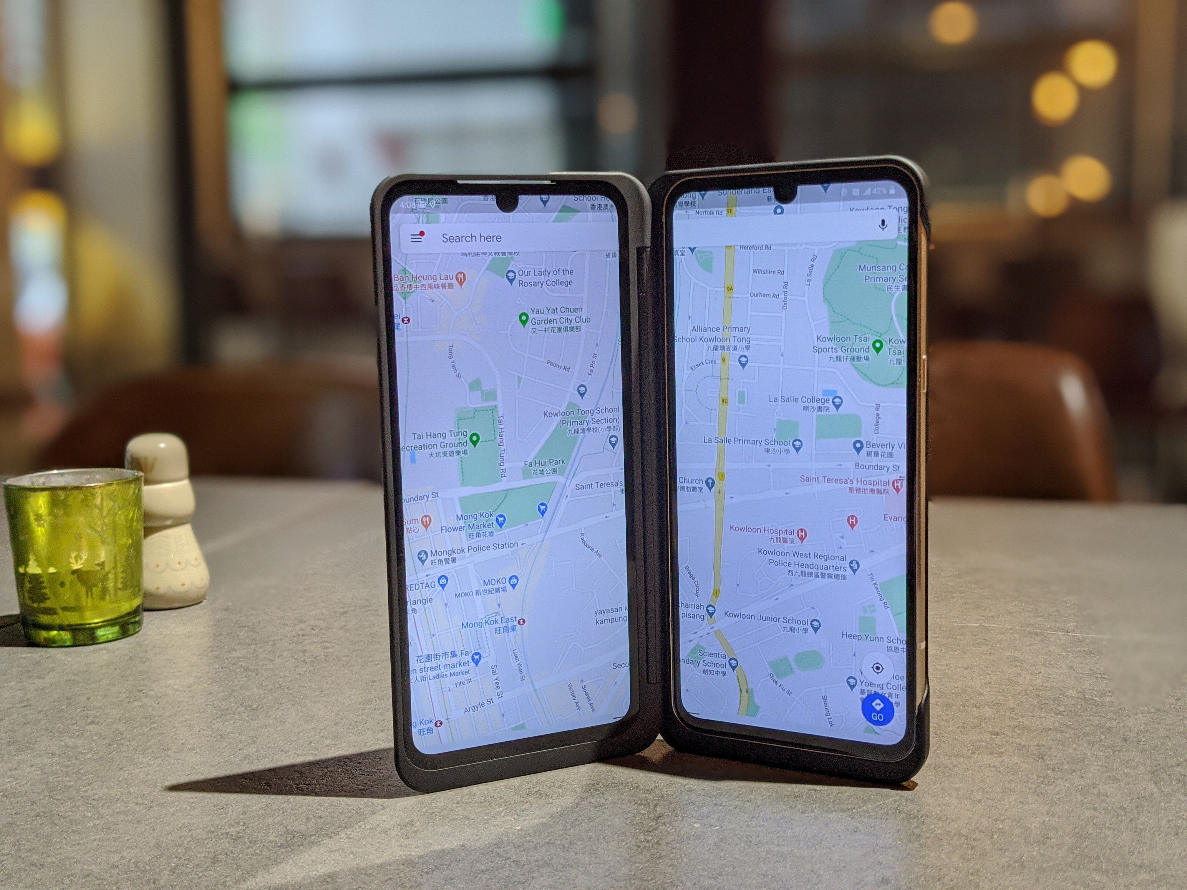 The Dual Screen accessory comes packaged with the phone in most markets. It connects to the V60 and turns it into a two-screen device. Users can run some apps across both screens, or two apps side by side. Photo: Ben Sin