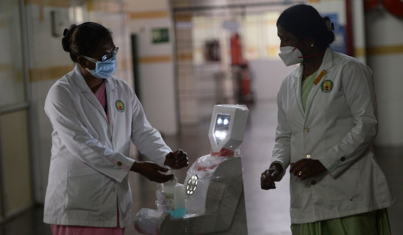 Medical staff on the front line of India’s Covid-19 epidemic. Photo: AFP