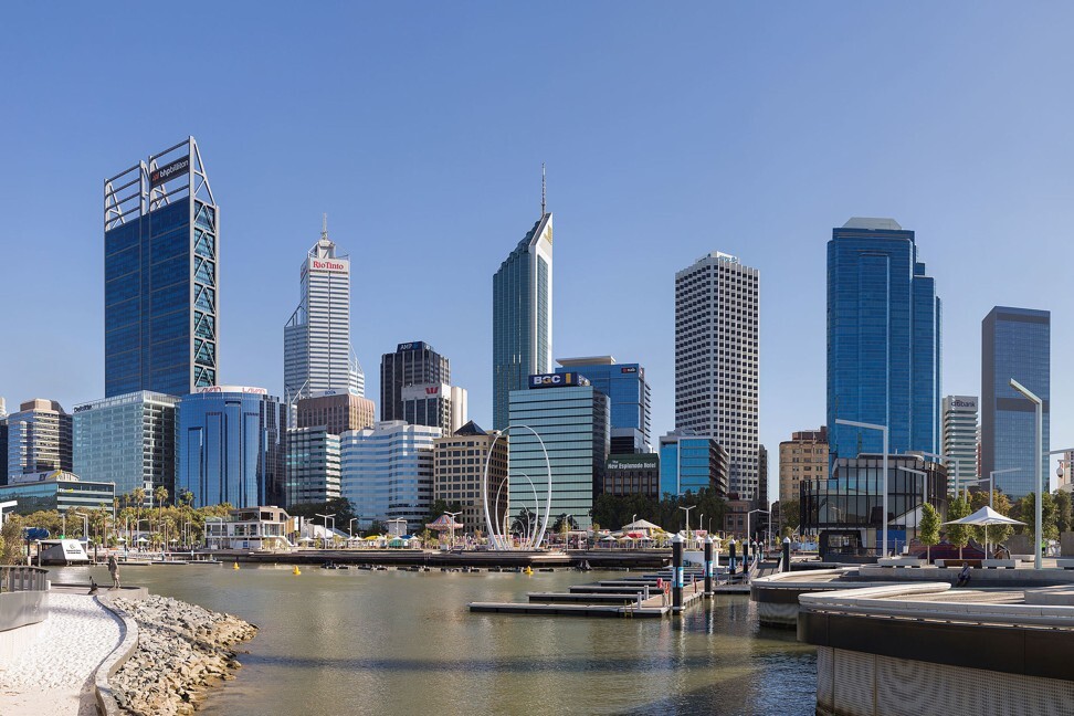Toàn cảnh Elizabeth Quay của Perth, nhìn về phía bắc về phía khu thương mại trung tâm của thành phố Úc. Ảnh: Bản tin