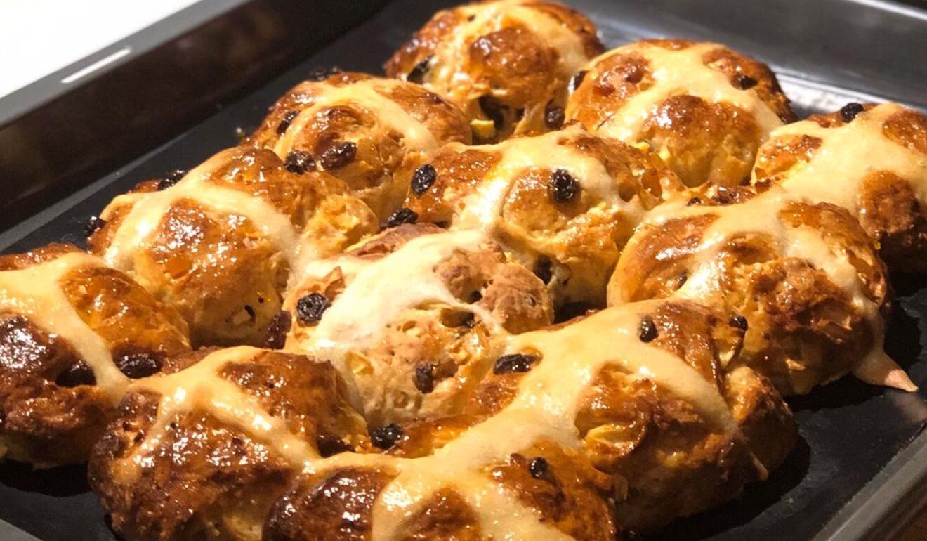 Small comforts in difficult times – hot cross buns made by Chloe Biggs. Photo: Handout