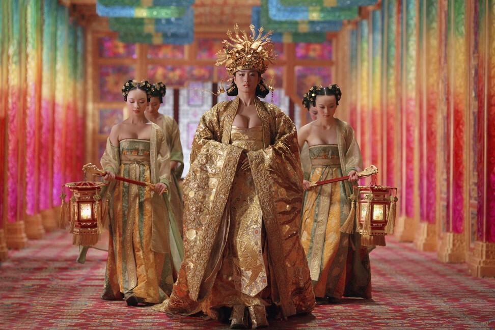 Gong Li (centre) in a still from the Curse of the Golden Flower. Photo: Reuters