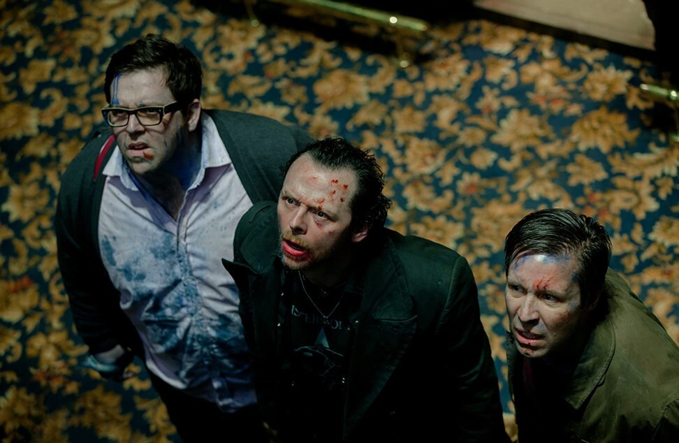 From left: Nick Frost, Simon Pegg and Paddy Considine in a still from The World's End (2013).