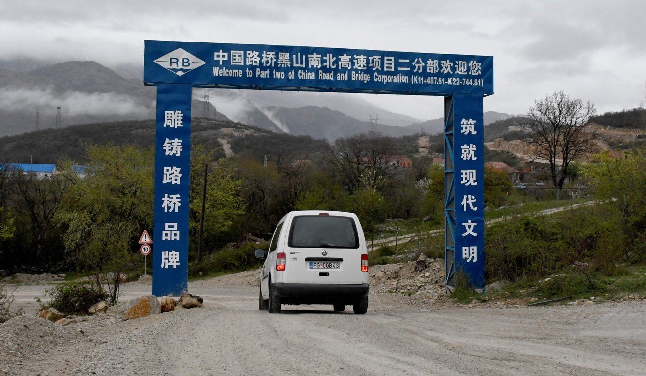 A van drives along a section of the Bar-Boljare highway under construction in 2019. Photo: AFP