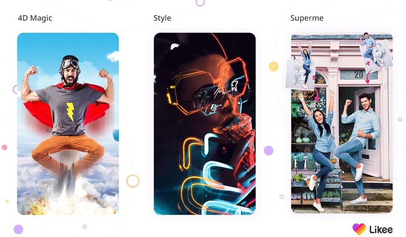 Some of the special effects Likee offers on its app. Source: Handout