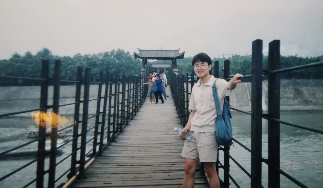Jason Hu at the age of 19, when he was working on the production line in a factory. Photo: Handout