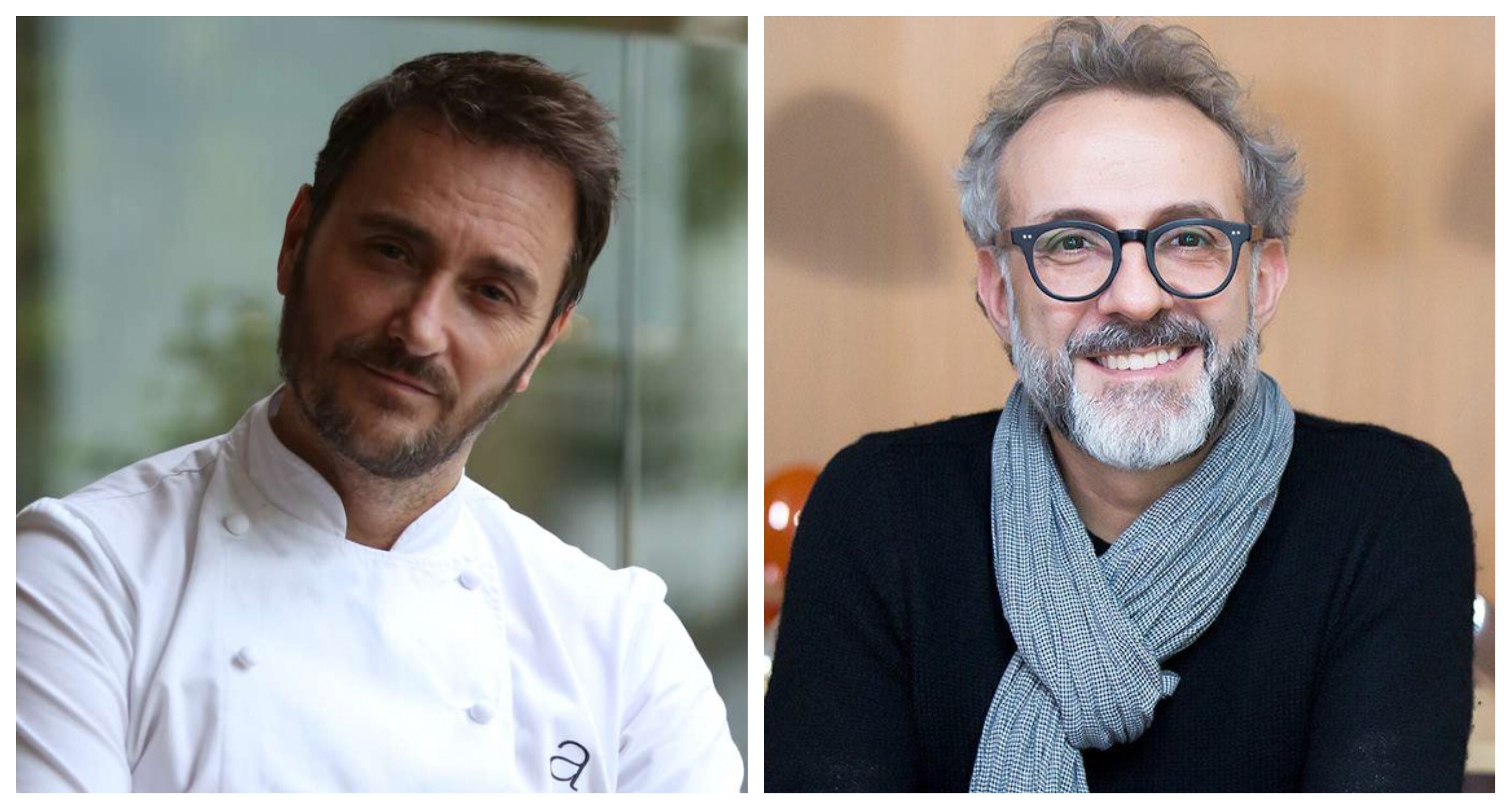 With coronavirus lockdown still in force in many parts of the world, Jason Atherton (left) and Massimo Bottura have taken to social media to highlight their culinary skills and teach others. Photos: Instagram