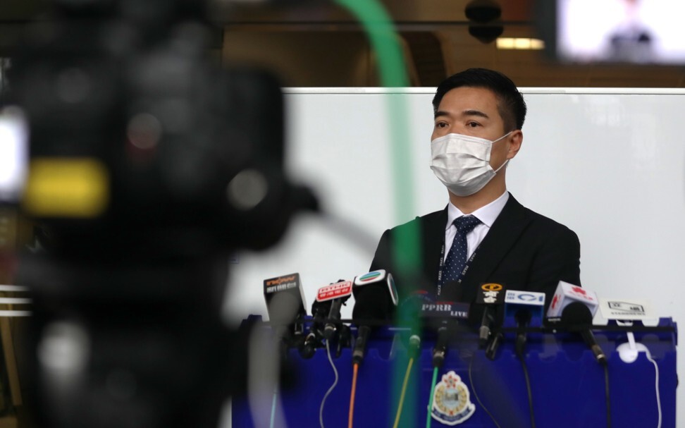 Senior Superintendent Chan Tin-chu updates the media on the Luo Changqing murder investigation. Photo: Xiaomei Chen