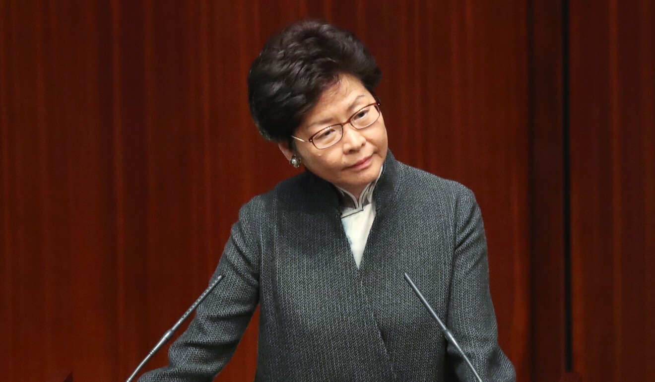 Chief Executive Carrie Lam introduced her new ministers at a press conference. Photo: Edward Wong