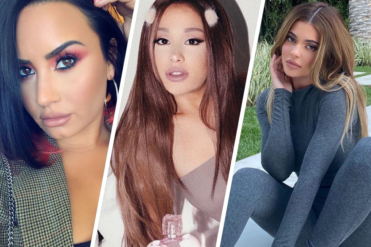 Demi Lovato, Ariana Grande and Kylie Jenner have all found new love interests in the time of Covid-19. Photo: Instagram