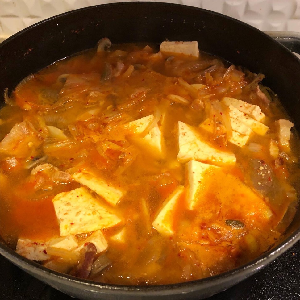 Recent viewings of K-dramas inspired Wong to cook Korean fare including this spicy pork and kimchi stew. Photo: courtesy of Sherry Wong