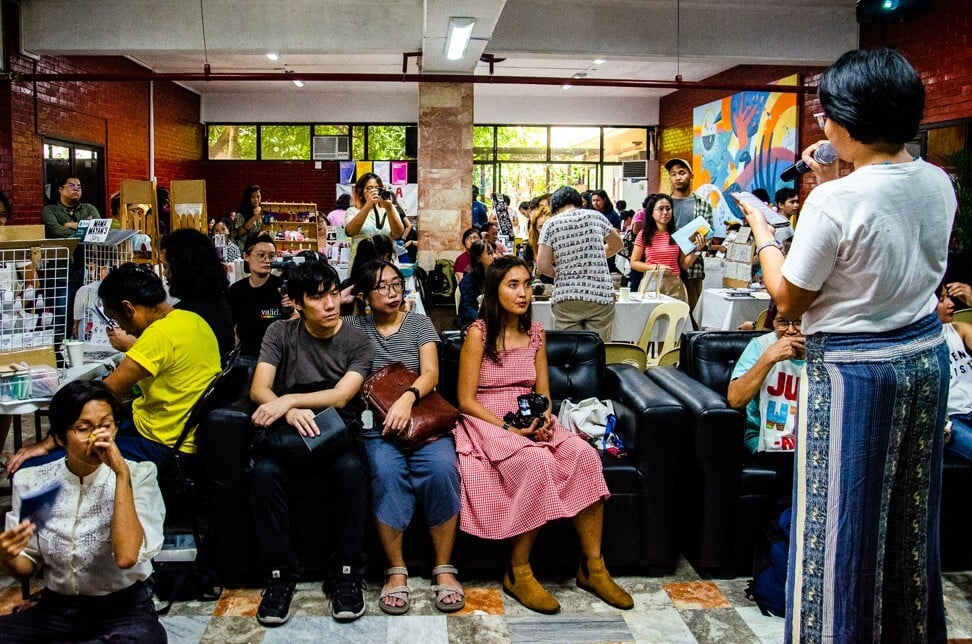 The annual Gandang-ganda sa Sariling Gawa (Proud of One’s Work), is an all-female fair of visual art, zines, embroidery and sculpture, organised by Gantala Press. Photo: Maro Enriquez