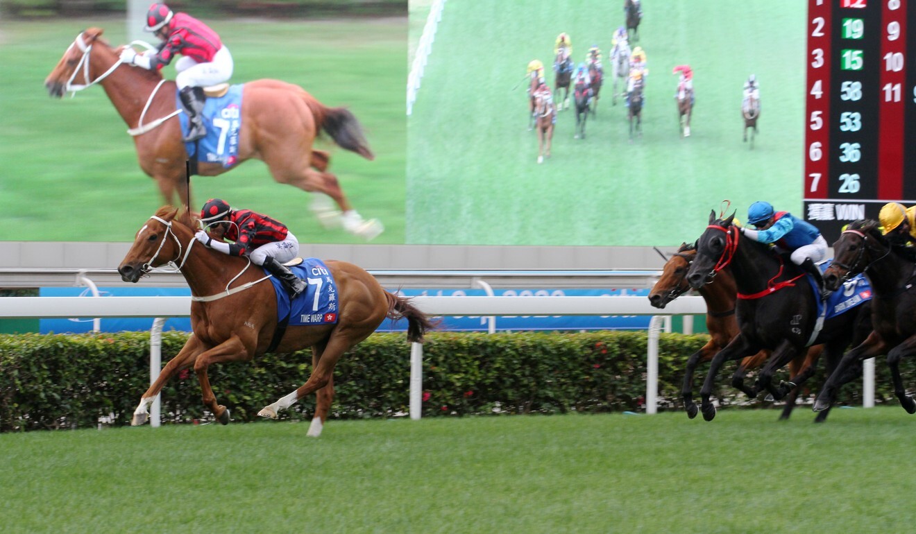 Time Warp dashes clear under Joao Moreira in the Gold Cup.