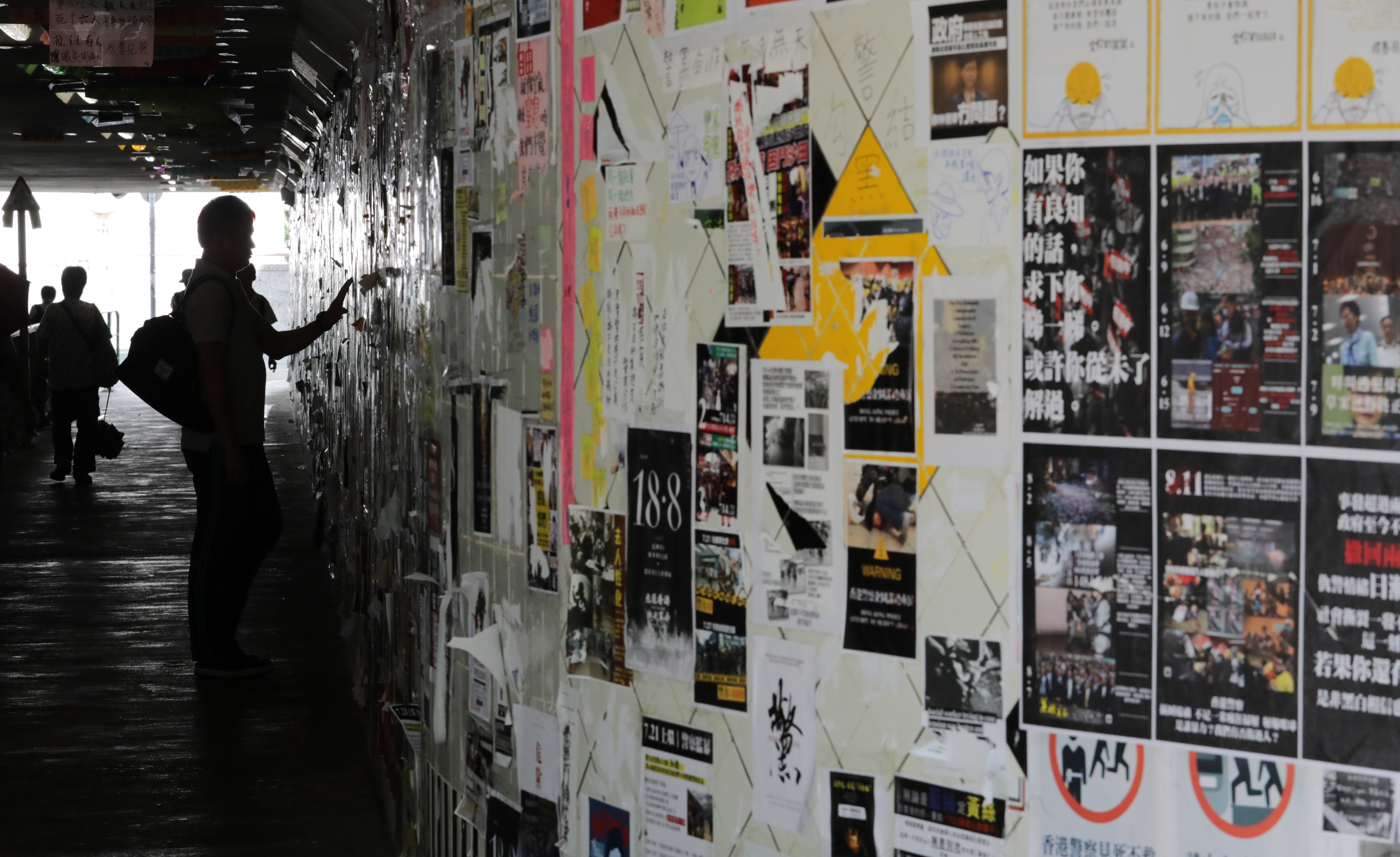 The attack took place at a ‘Lennon Wall’ in Tseung Kwan O. Photo: May Tse