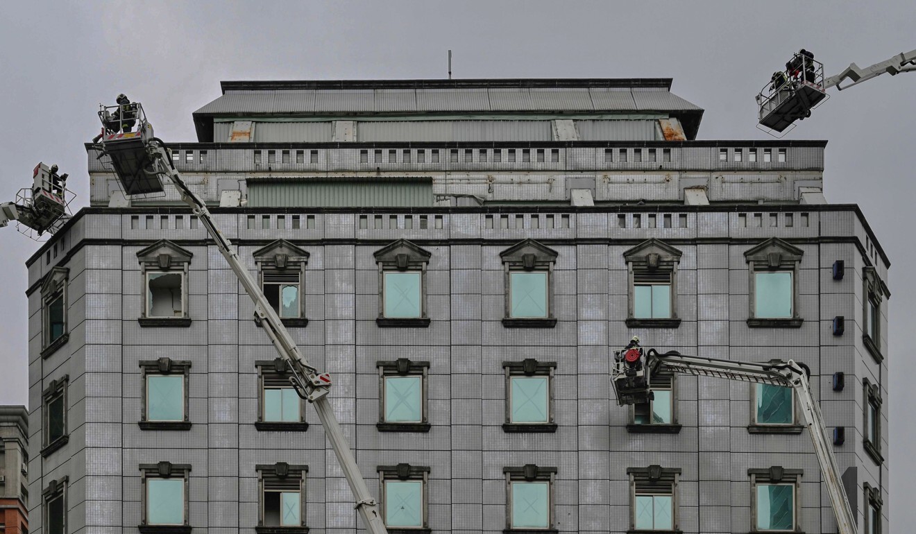 Customers were rescued from the upper floors. Photo: AFP