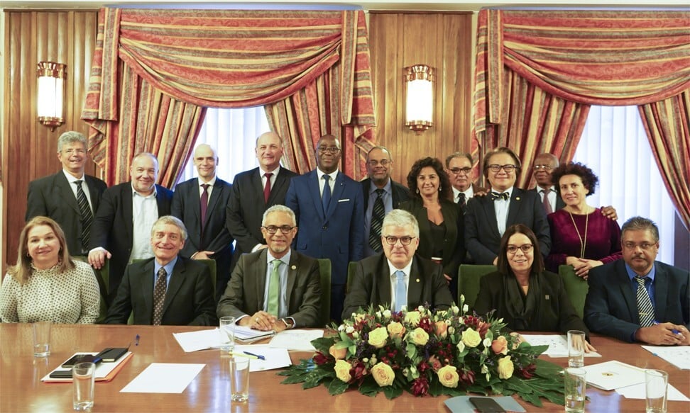 Members of the World Portuguese-Speaking Countries Medical School Alliance, which includes MUST’s Faculty of Medicine and 12 other universities from Portugal, Angola, Brazil and Mozambique, at the signing of a collaboration accord in Lisbon last November. Photo: Christopher Cottrell