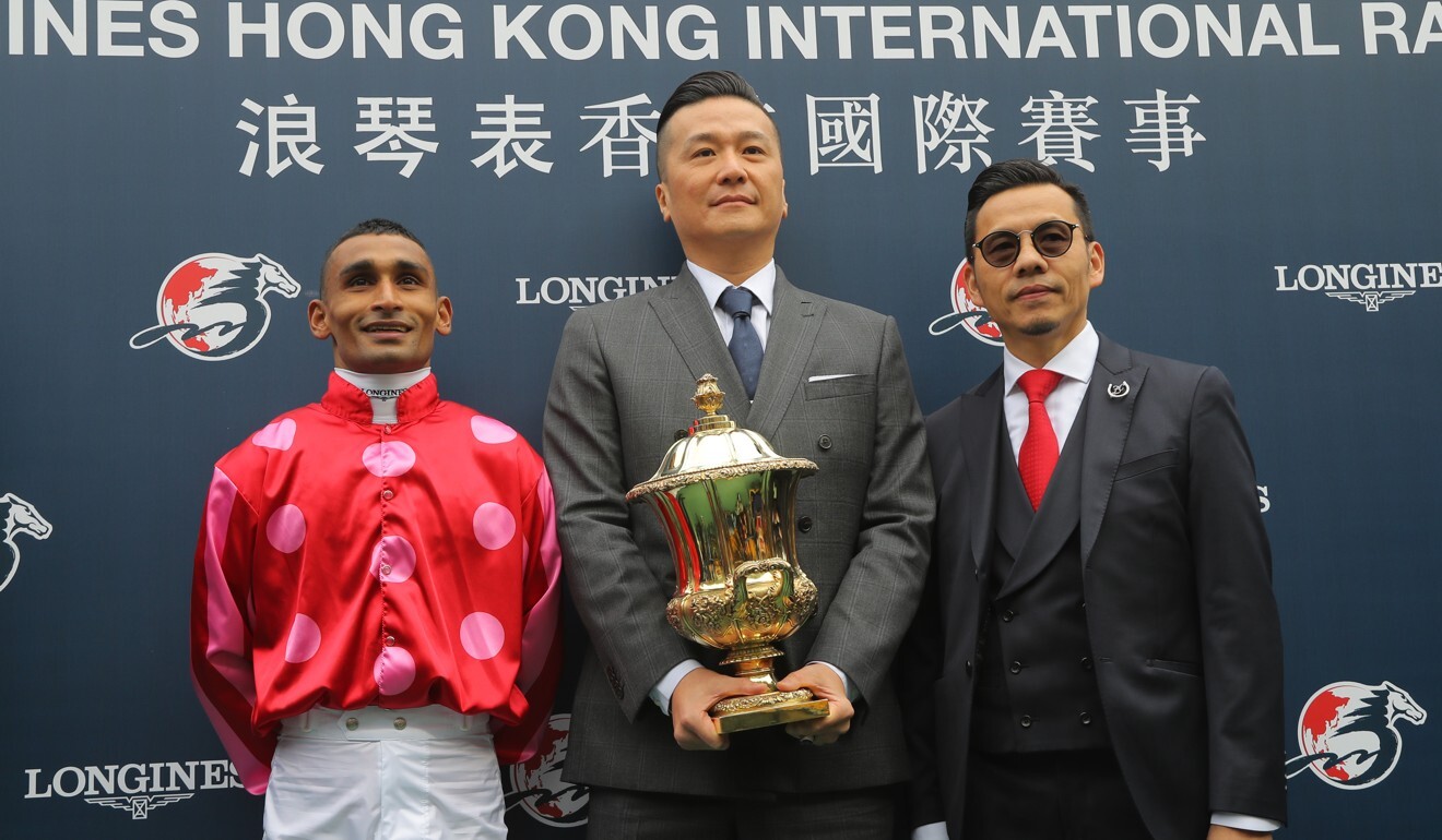 Connections celebrate Mr Stunning’s victory in the 2018 Hong Kong Sprint.
